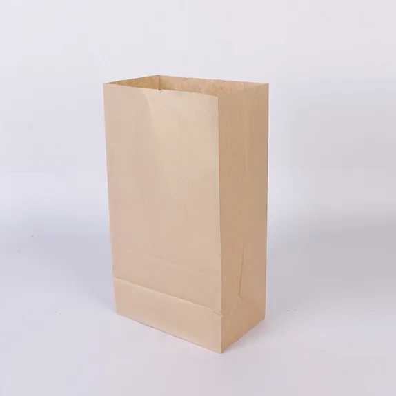 Kraft Paper Tote Bag Fast Food Box Fruit Dessert Package Takeaway Bag OEM